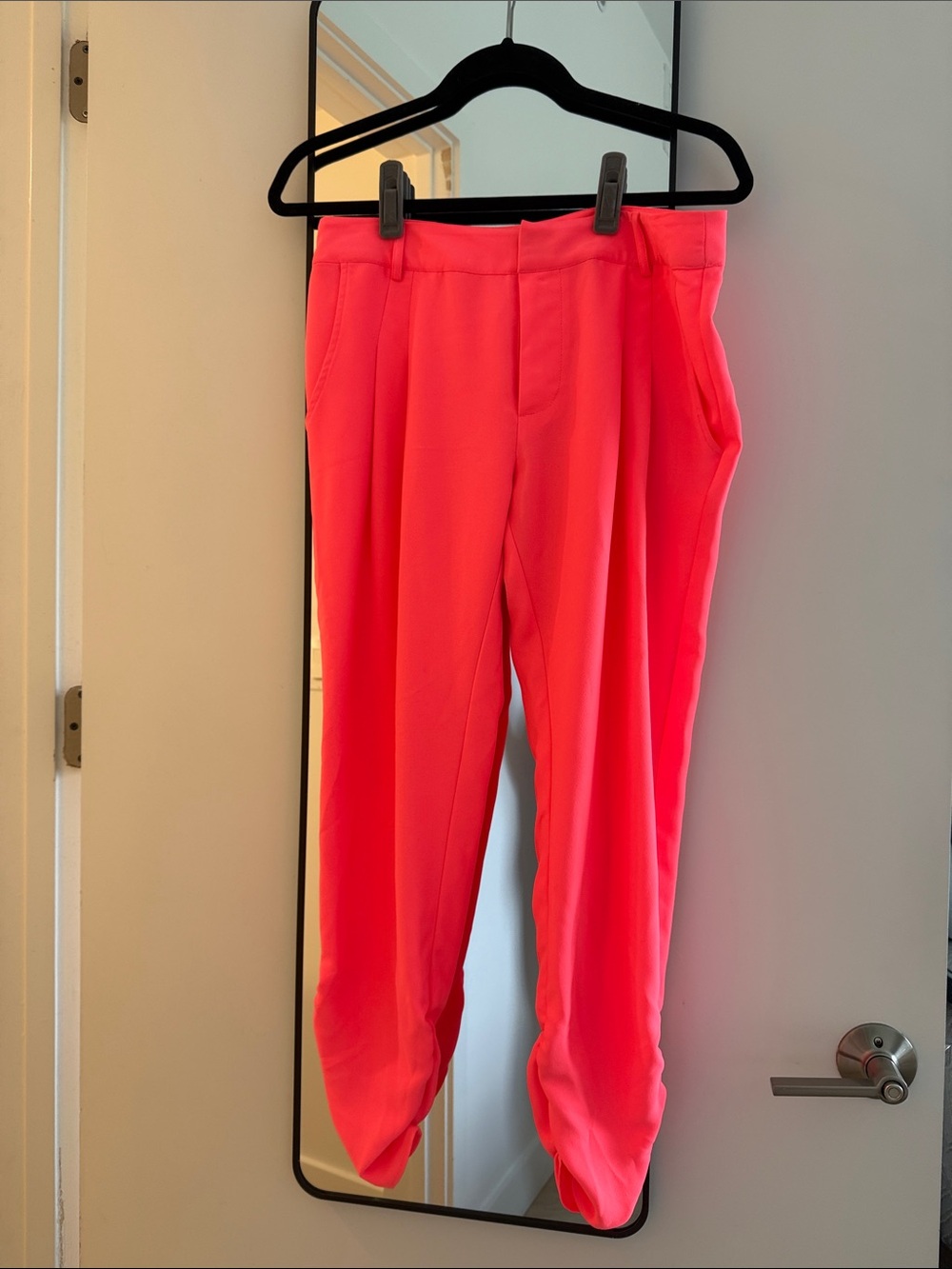 Parker Bright Coral Pink Tapered Pants
